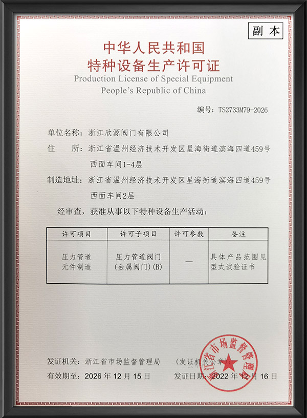 特種設備（bèi）生產（chǎn）許可（kě）證-副本